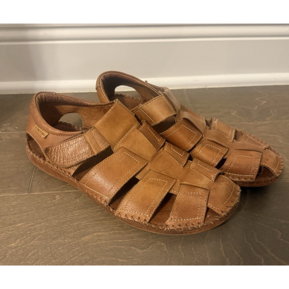 Pikolinos Tarifa Fisherman Sandals Mens 8.5 EU 42 Brown Soft Leather Outdoor